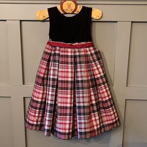 PERFECTLY Dressed Velvet Plaid Holiday Special Occassion Dress 3T